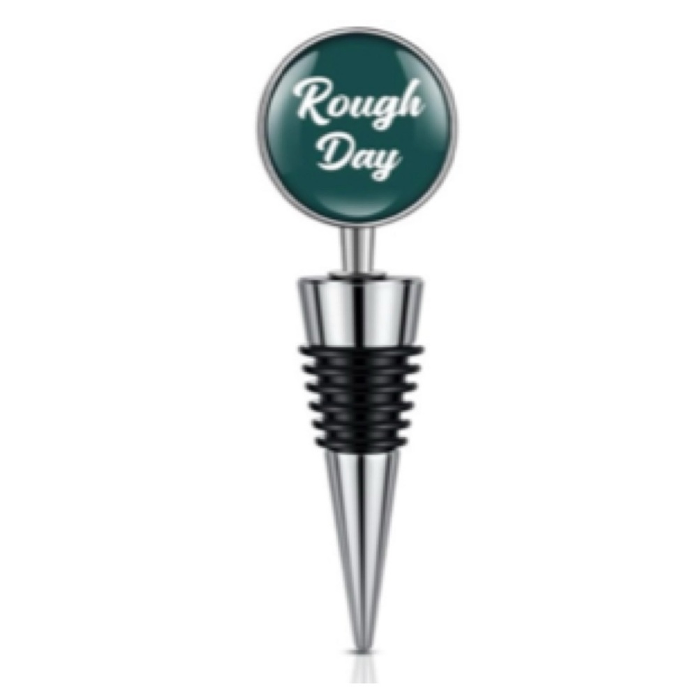 Funny Wine Stopper, “ROUGH DAY” Wine Bottle Stopper , Wine Gifts & Acc…
